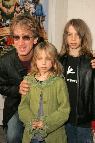 Andy con su hijo Jacob y su hija Meg — Foto de Stock