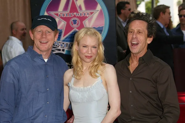 Ron howard, renee zellweger ve brian grazer — Stok fotoğraf