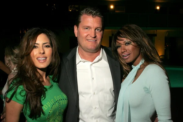 Kerri Kasem with Phoebe Price and Traci Bingham at the Cris beauty spa and party featuring Nectar of the Gods. Avalon Hotel, Beverly Hills, CA. 10-06-05 — Stock Photo, Image