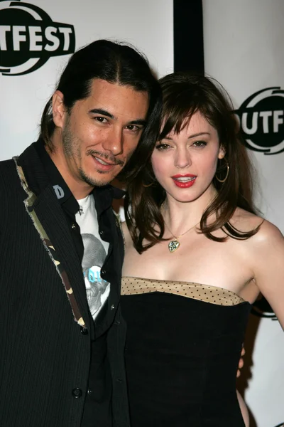 Jimmy Duval e Rose McGowan — Fotografia de Stock