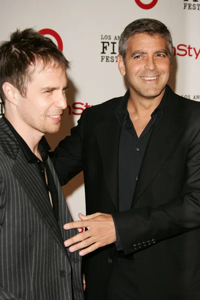 Sam Rockwell e George Clooney — Fotografia de Stock