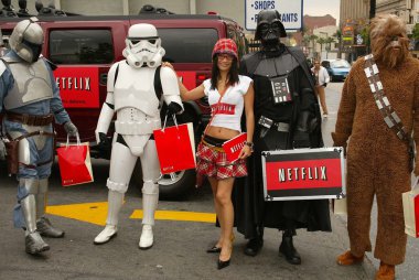 Bai ling ve eetflix star wars hayranları için dvd Rölyef teslim