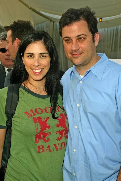 Sarah silverman en jimmy kimmel — Stockfoto