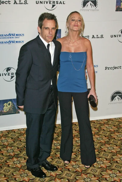 Ben Stiller and wife Christine Taylor — Stock Photo, Image