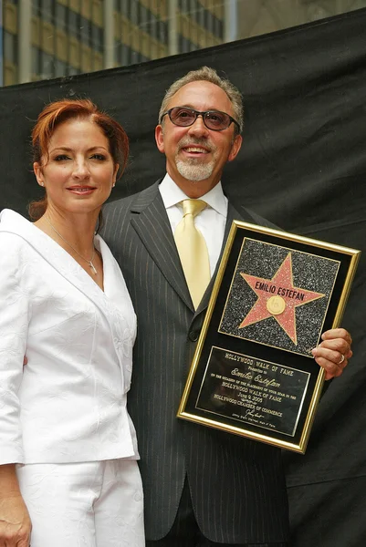 Emilio estefan hollywood Şöhret Kaldırımı'nda bir yıldız ile onur — Stok fotoğraf