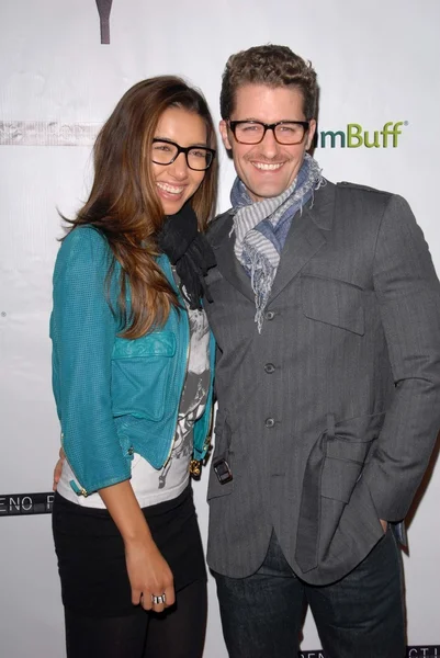 Matthew Morrison with Renee Puente at the "Certainty" Los Angeles Premiere, Laemmle Music Hall, Beverly Hills, CA 11-27-12 — Stock Photo, Image