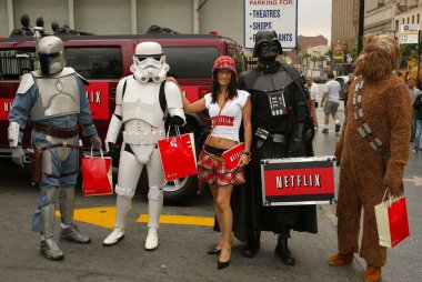 Bai ling ve eetflix star wars hayranları için dvd Rölyef teslim