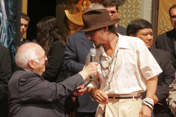 Johnny Depp Cerimonia della mano e dell'impronta — Foto Stock