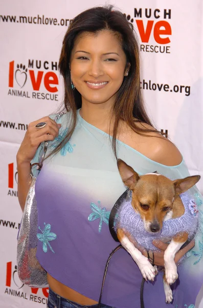 Kelly Hu na loja de resgate de animais Much Love Til You Drool Benefit, 5th and Sunset Studios, Los Angeles, CA 04-30-05 — Fotografia de Stock