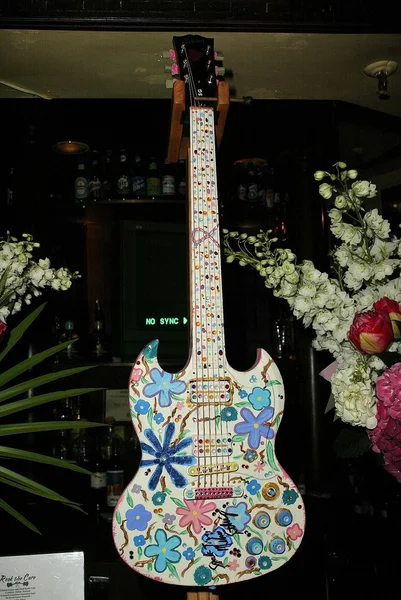 Rocková kytara celebrit zdobené lék — Stock fotografie