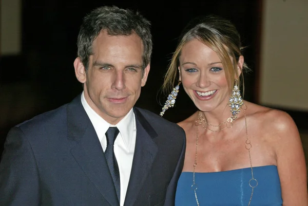 Ben Stiller and wife Christine Taylor — Stock Photo, Image