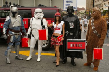 Bai ling ve eetflix star wars hayranları için dvd Rölyef teslim