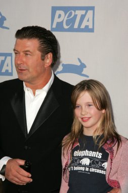 Alec Baldwin and daughter Ireland Eliesse at PETAs 25th Anniversary Gala and Humanitarian Awards Show. Paramount Pictures, Hollywood, CA. 09-10-05 clipart