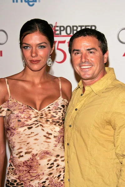 Adrianne Curry and Christopher Knight At The Hollywood Reporter 75th Anniversary Gala, Pacific Design Center, Hollywood, CA 09-13-05 — Stock Photo, Image