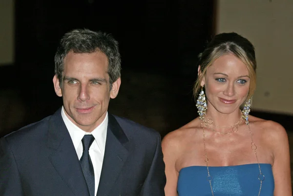 Ben Stiller and wife Christine Taylor — Stock Photo, Image