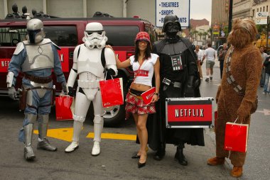 Bai ling ve eetflix star wars hayranları için dvd Rölyef teslim
