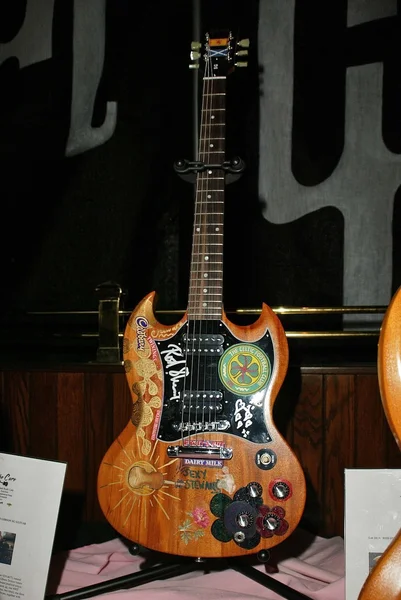 Guitarra decorada personalizada de Rod Stewart — Fotografia de Stock