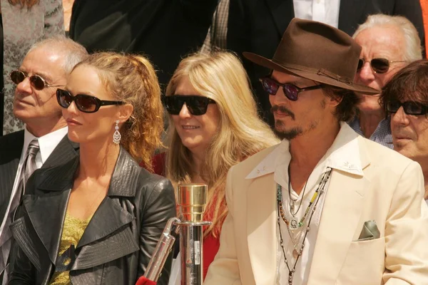 Vanessa Paradis con Johnny Depp — Foto Stock