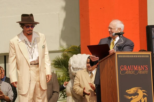 Johnny Depp Hand and Footprint Ceremony — Stock Photo, Image