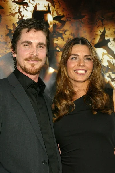 Christian Bale e esposa — Fotografia de Stock