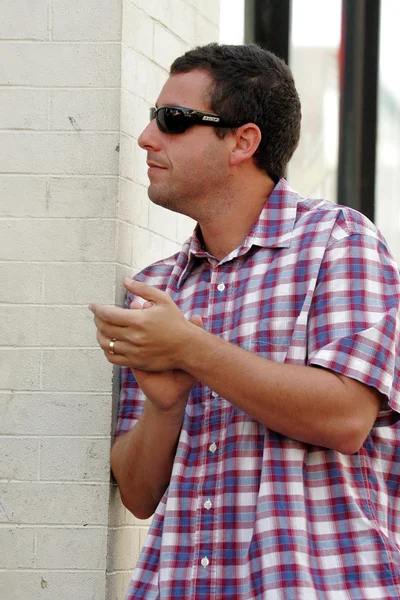 Adam Sandler na cerimônia homenageando postumamente Chris Farley com uma estrela na Calçada da Fama de Hollywood. Hollywood Boulevard, Hollywood, CA. 08-26-05 — Fotografia de Stock