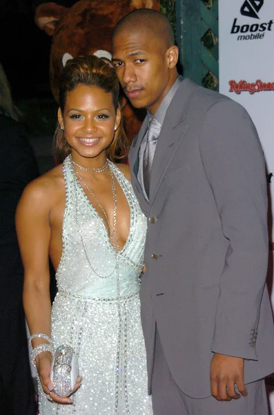 Christina milian i nick cannon — Zdjęcie stockowe