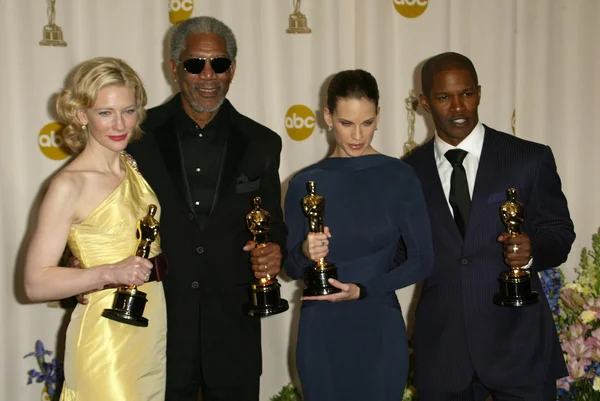 Cate Blanchett, Morgan Freeman, Hilary Swank and Jamie Foxx — Stock Photo, Image