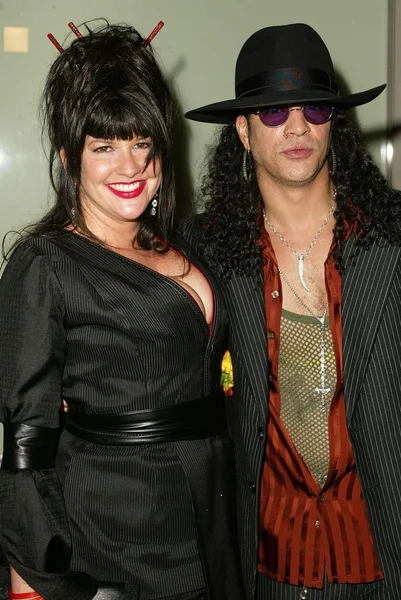 Slash and wife Perla — Stock Photo, Image