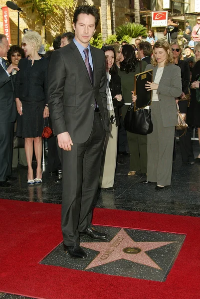 Keanu Reeves: indukciós Reeves Hollywood Walk of Fame, Hollywood, Ca, 01 / 31 / 05 — Stock Fotó