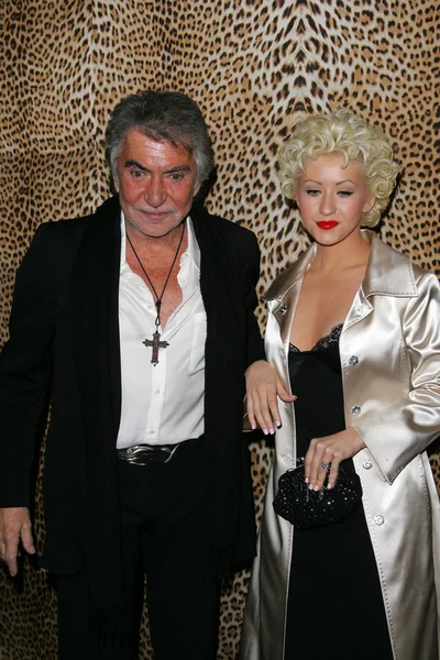 Christina Aguilera and Roberto Cavalli — Stock Photo, Image