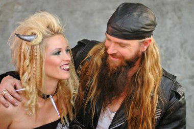 Kiera chaplin ve zakk wylde set siyah etiket Society'nin yeni video klip intihar Mesih, long beach, CA 01-16-05