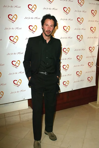 Keanu Reeves no Primeiro Treinador Anual Art Gala Event Art for the Heart, Christies, Beverly Hills, CA 11-04-04 — Fotografia de Stock