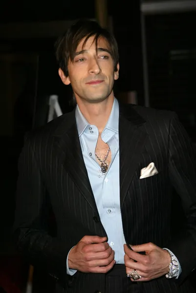 Adrien Brody at the The Jacket Los Angles Premiere , Pacific ArcLight Theaters, Hollywood, CA 02-28-05 — Stock Photo, Image