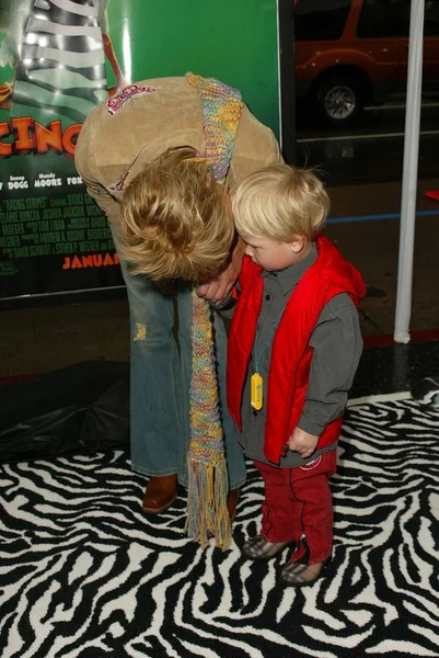 Sharon Stone and son Roan — Stock Photo, Image