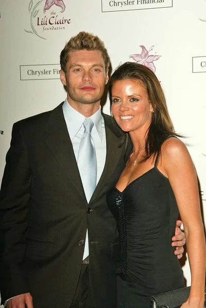 Ryan seacrest ve shana duvar — Stok fotoğraf