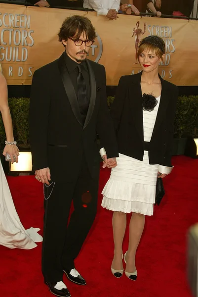 Johnny depp och vanessa paradis — Stockfoto