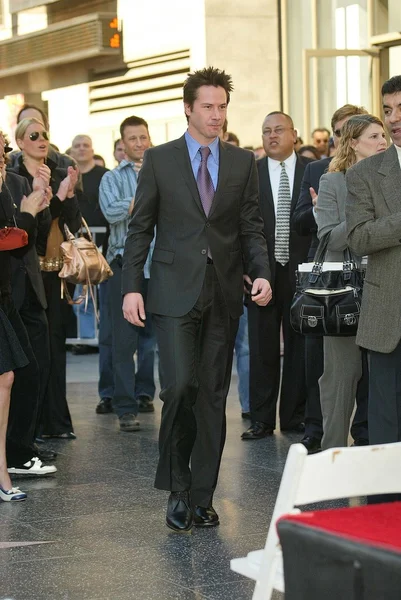 Keanu reeves, tijdens inductie van de voorzitters van de gemeenteraad in de hollywood walk van roem, hollywood, ca, 01-31-05 — Stockfoto