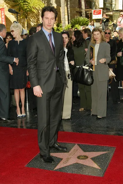 Keanu Reeves a Reeves induzione nella Hollywood Walk of Fame, Hollywood, CA, 01-31-05 — Foto Stock