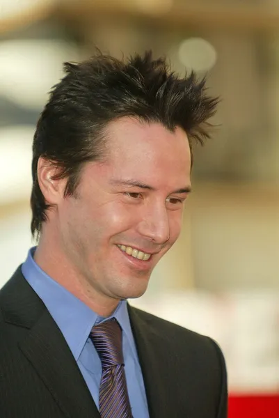 Keanu Reeves di Reeves induksi di Hollywood Walk of Fame, Hollywood, CA, 01-31-05 — Stok Foto