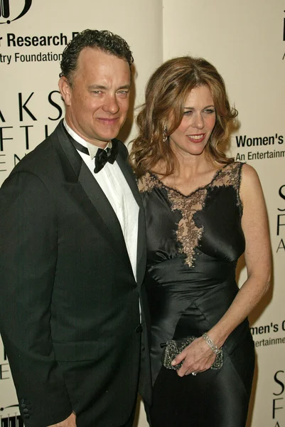 Tom hanks och rita wilson — Stockfoto