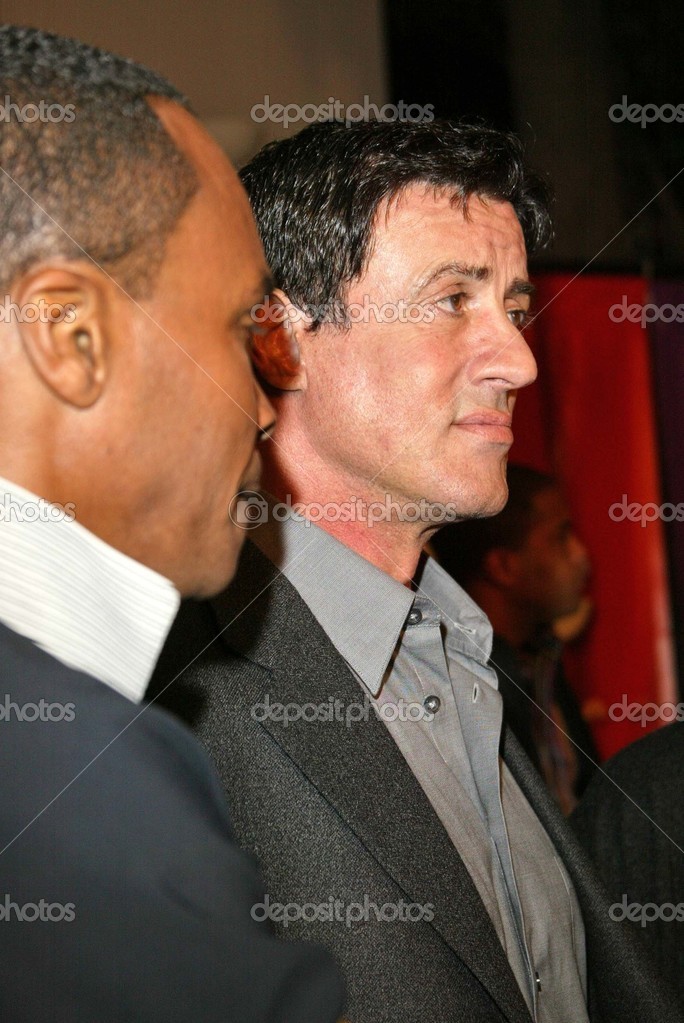 Sugar Ray Leonard y Sylvester Stallone — Foto editorial de stock