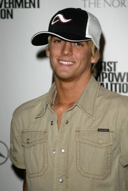 Aaron carter, 3 yıllık sanatçı güçlendirme koalisyon pre-grammy brunch, beverly hilton, beverly hills, ca, 02-12-05