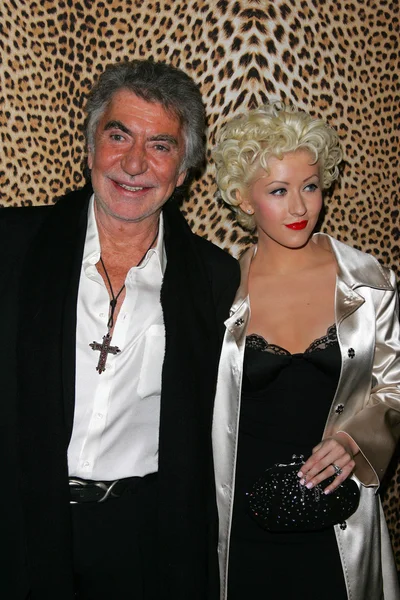 Christina aguilera och roberto cavalli — Stockfoto