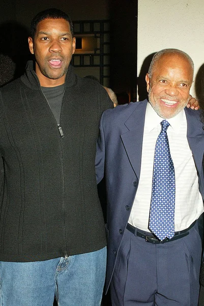 Denzel Washington and Berry Gordy Jr. — Stock Photo, Image