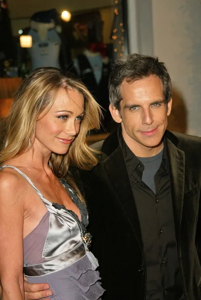 Ben stiller i żona christine taylor — Zdjęcie stockowe