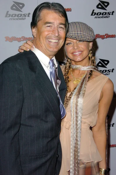 Fergie with her father — Stock Photo, Image