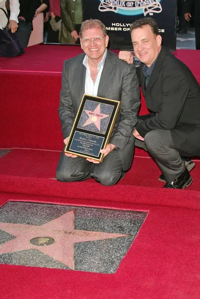 Robert Zemeckis e Tom Hanks — Fotografia de Stock