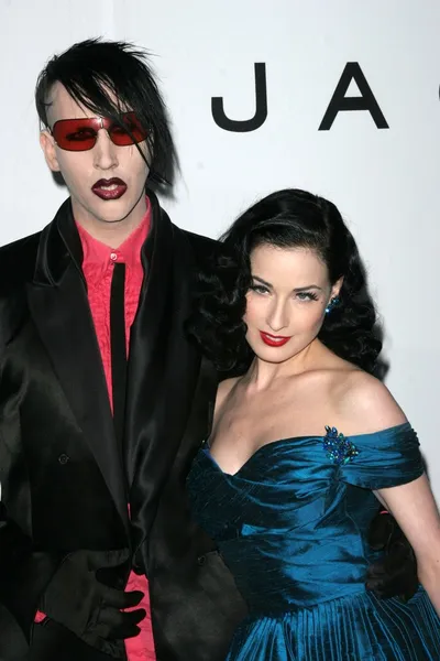 Marilyn Manson and Dita Von Teese — Stock Photo, Image