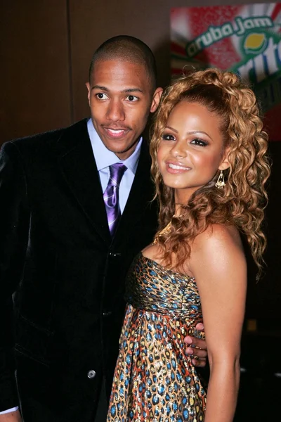 Christina milian och nick cannon — Stockfoto