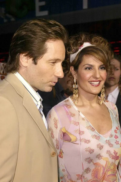 David duchovny ve nia vardalos — Stok fotoğraf